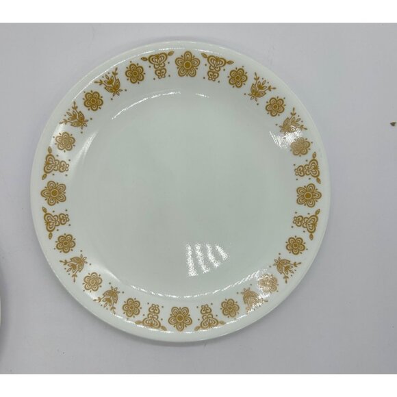 Set of 2 Corelle Butterfly Flower Gold Harvest Lunch Plate 8 1/2" Vintage - Picture 5 of 7